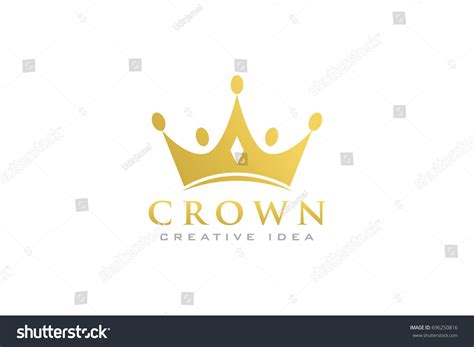Creative Crown Concept Logo Design Template Royalty Free Stock Vector