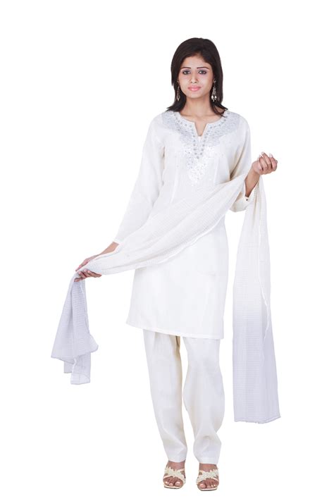 White Salwar Kameez Eid Salwar Kameez Dress ~ Ladies Fashion Style