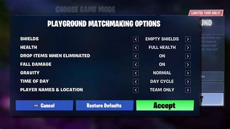 What Is Playground Mode In Fortnite Shacknews