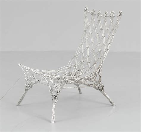 A Marcel Wanders Knotted Chair Made Of Macramé Knotted Carbon And