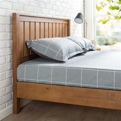 Farmhouse Solid Wood Platform Bed Frame With Headboard Etsy In 2021