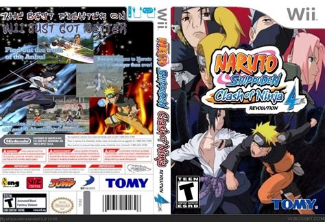 Naruto Shippuden Clash Of Ninja Revolution 4 Wii Box Art Cover By