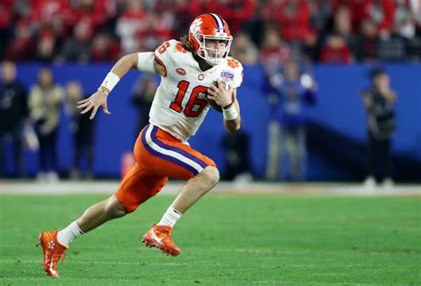 A collegiate american football quarterback who is playing for the clemson tigers is named for trevor lawrence. Trevor Lawrence Puts Clemson Back in the National ...