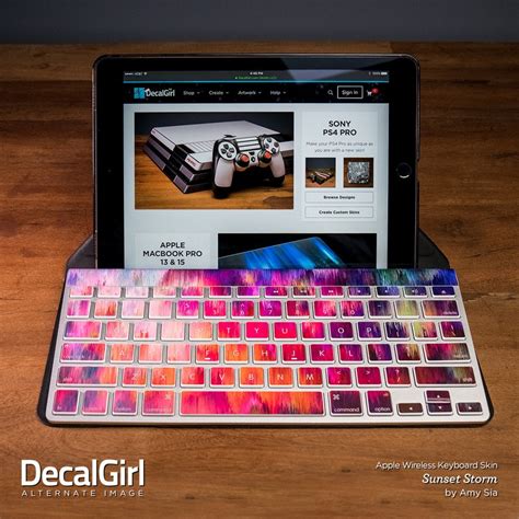 Apple Wireless Keyboard Skin Sunset Storm By Amy Sia Decalgirl