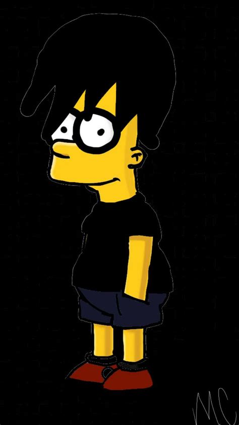 Transforming Bart Emo Simpsons Drawings Simpsons Art Simpsons Cartoon