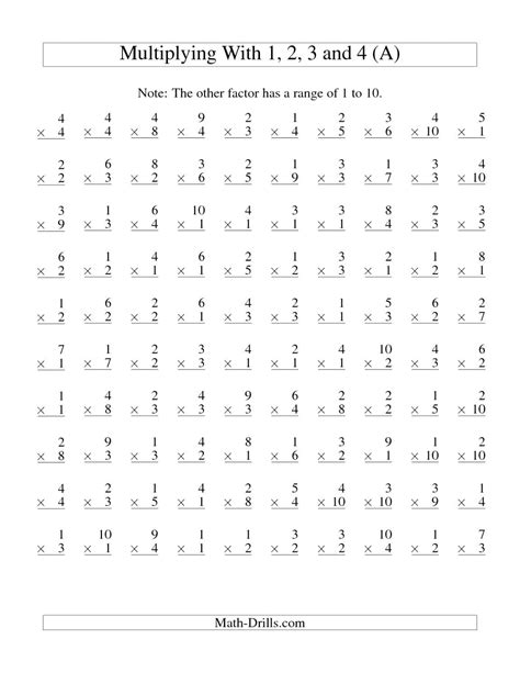 Math Sheets For 5th Grade Multiplication Easy Worksheet