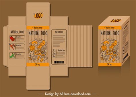Food Packaging Templates Illustrator Vectors Free Download Graphic Art