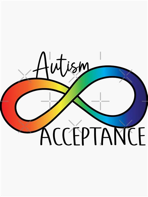Autism Acceptance Rainbow Infinity Symbol Sticker For Sale By Indie