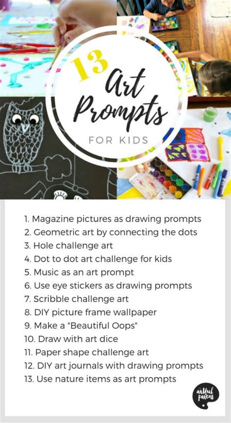 13 Art Prompts For Kids To Foster Creativity The Artful Parent