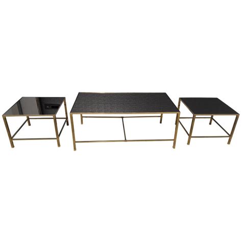 Macys.com has been visited by 1m+ users in the past month French Three-Piece Brass Coffee Table Mirrored Glass, Mid ...