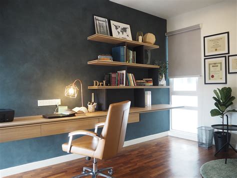 Forge a concrete paradise with living walls astride couches. Modern Study & Work Room 1 - Meridian
