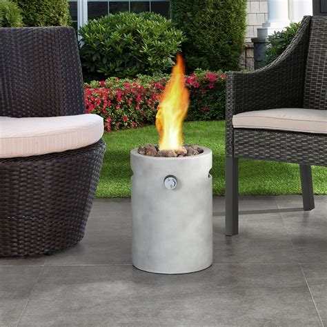 Real Concrete Cylinder Fire Pit 136″ 345 Cm Tall Daals