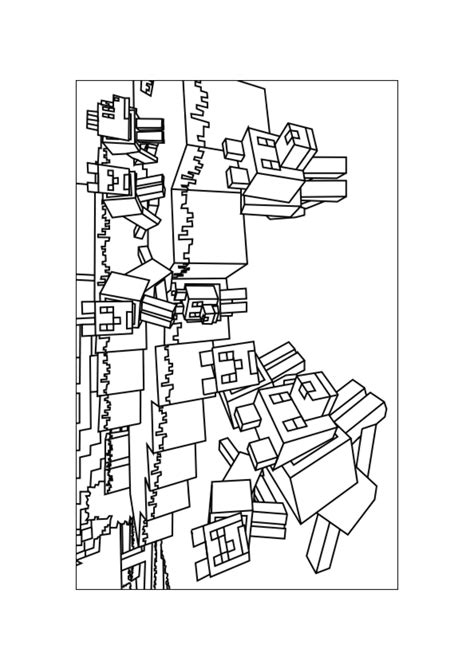 Minecraft coloring pages, a large collection for free printing. A Minecraft Wolves coloring page | Minecraft party ...