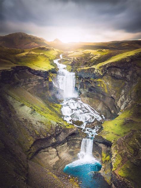 Ófærufoss Cascade Islandaise Gorge Deldgjá Islande Iceland