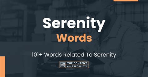 Serenity Words 101 Words Related To Serenity