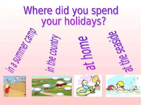 Презентация по английскому языку How Did You Spend Your Holidays