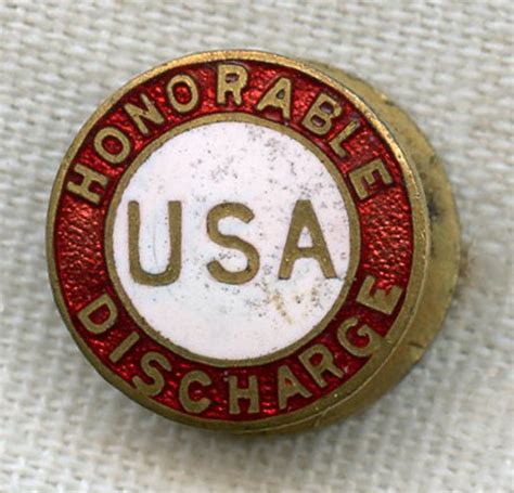 Rare Wwi Us Army Honorable Discharge Lapel Pin Flying Tiger Antiques