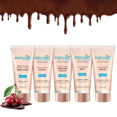 Buy Everyuth Naturals Pure And Light Tan Removal Brightening Choco Cherry Facial Kit Online At