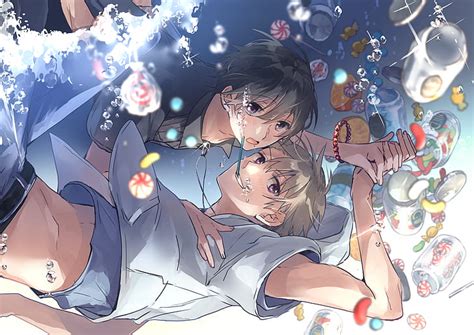 X Px Free Download Hd Wallpaper Anime Boys Water Underwater Sweets Foam Yaoi