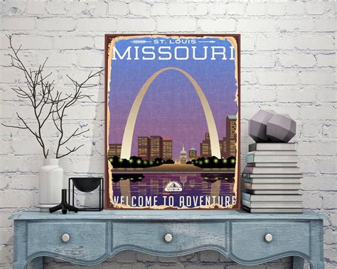 St Louis Missouri Welcome Sign Missouri Metal Sign Welcome To Etsy