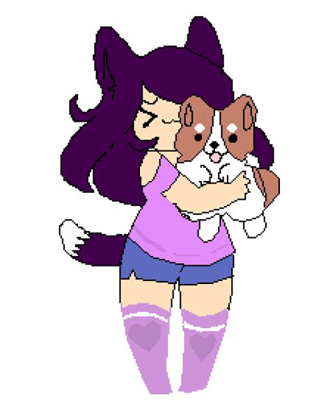 Pixilart Aphmau With Her Corgi By Cement