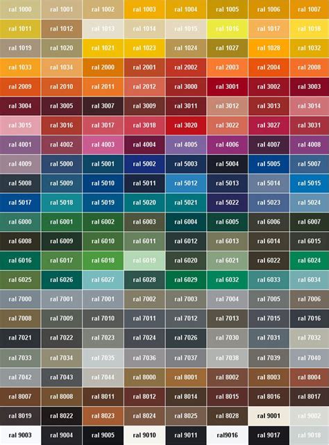 Pin By Den On Desenler Paint Color Chart Spray Paint Colors Ral