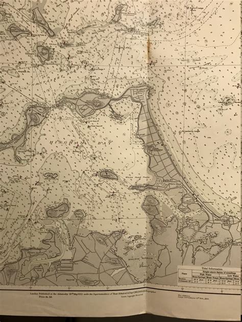 Boston Harbor Massachusetts Navigational Chart Hydrographic Etsy