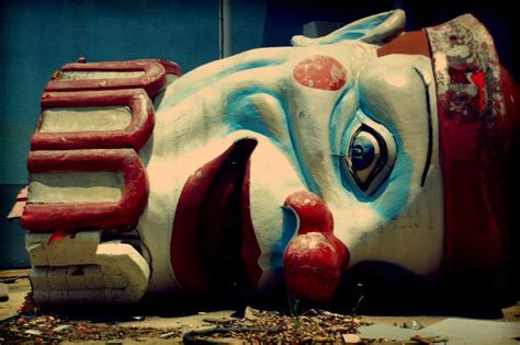 Abandoned Clown Head Clowns Pinterest Abandoned Park And