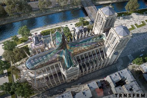 Trnsfrm Shares An Alternative Vision Of Notre Dame With Stained Glass Spire