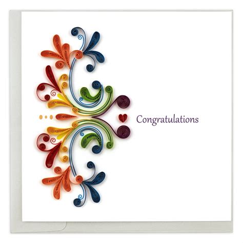 Wedding Congratulations Quilling Card Fair Trade Winds