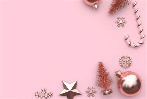 Rosegold Christmas Wallpapers Wallpaper Cave