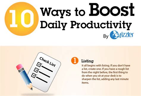 10 Ways To Boost Productivity