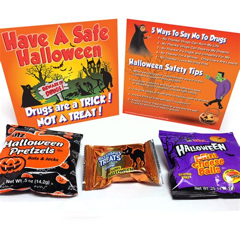 drugs are a trick not a treat drug prevention and halloween safety treat pack