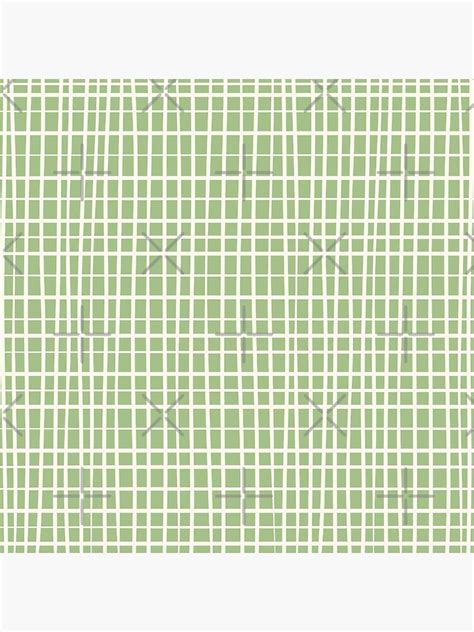 Irregular Grid Pattern In Light Sage And Cream Poster For Sale By