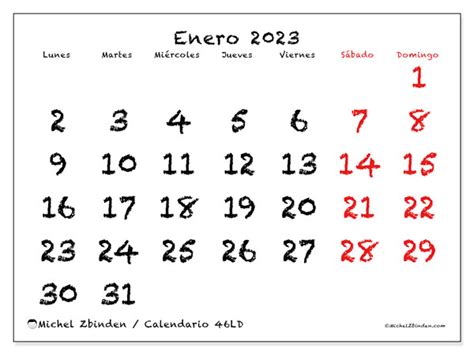 Calendarios Enero De 2023 Para Imprimir Michel Zbinden Ar 63612 Hot