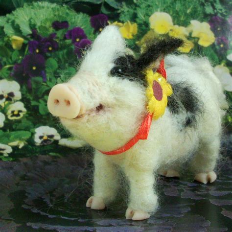 Needle Felted Art By Robin Joy Andreae A Tiny Potbelly Pig Unicorn
