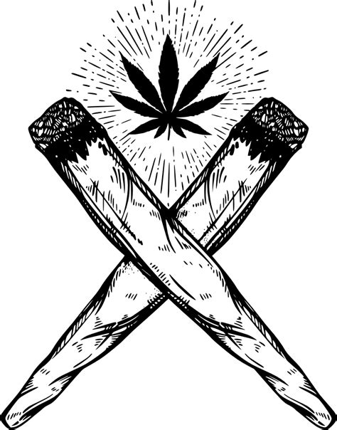 Joint Drawing Cannabis Smoking Cannabis Joint Png Download 8461079