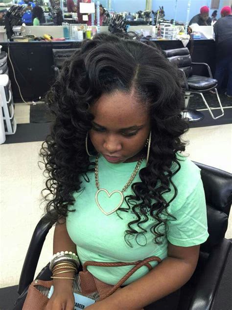 Full Sew In Wand Curls Weave Hairstyles Hair Styles African