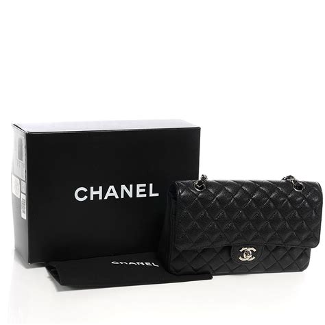 Chanel Caviar Quilted Medium Double Flap Black 55244