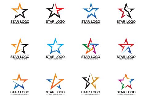Star Logo Template Vector Design Graphic By Kosunar185 · Creative Fabrica