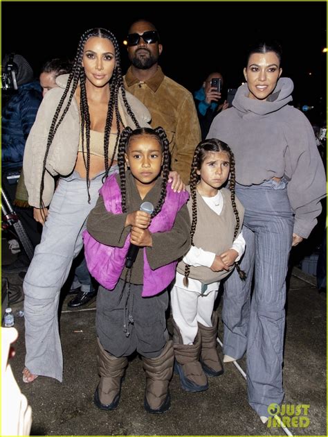 Kim Kardashian Cheers On Babe North At Kanye S Yeezy Show In Paris Photo