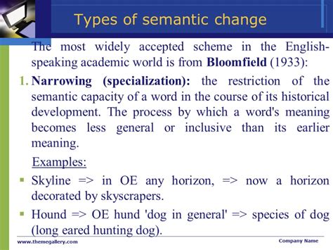 Semantic change. Semantic change Semantic change — changes