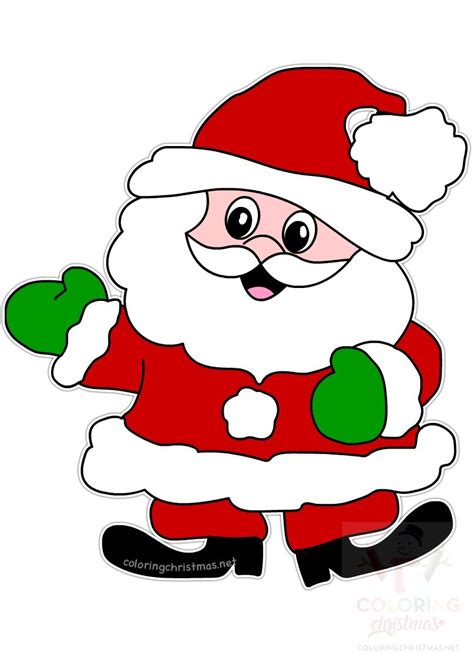 This is a darling free printable christmas coloring page! Happy Christmas Santa Claus printable - Coloring Christmas
