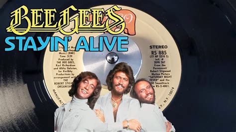 bee gees stayin alive 45 single vinyl youtube music