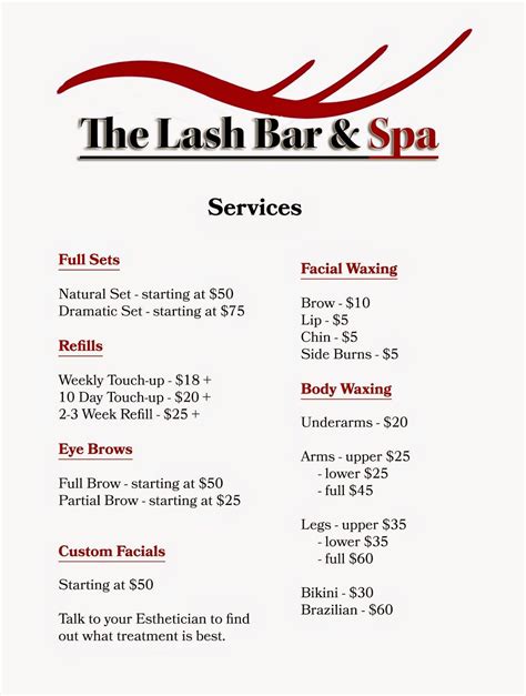 We did not find results for: The Lash Bar and Spa: Price List | Eyelash extensions ...