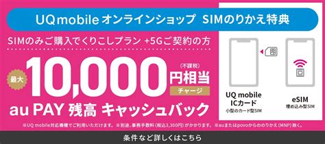 Uqモバイルで「esim」が提供開始！既存利用者も物理simから切替可能、オンラインなら手数料無料。simのみ契約で最大1万円相当還元も S Max