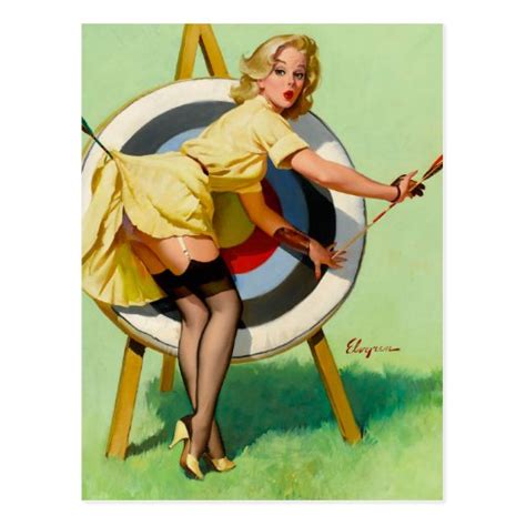 Vintage Retro Pinup Art Gil Elvgren Pin Up Girl Postcard Zazzle