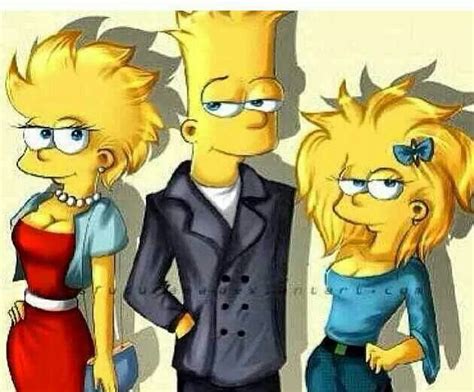 Lisa Bart And Maggie All Grown Up Simpsons Lustig Die Simpsons Lisa