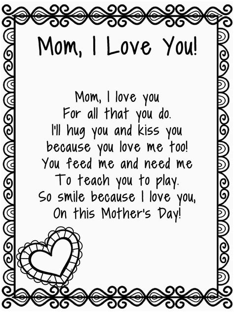 Mothers Day Poems For Kids Charming Mothers Day Poems For Kids Kids