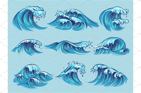 Ocean Wave Drawing Ocean Waves Painting Water Drawing Wave Painting Wave Art Sea Drawing
